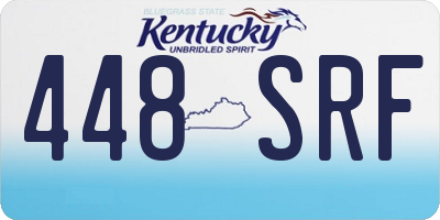 KY license plate 448SRF