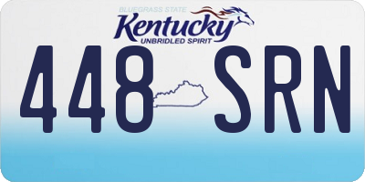 KY license plate 448SRN