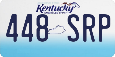 KY license plate 448SRP