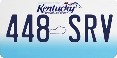 KY license plate 448SRV