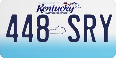 KY license plate 448SRY