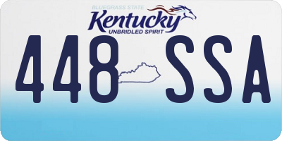 KY license plate 448SSA