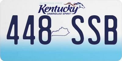 KY license plate 448SSB