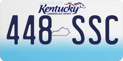 KY license plate 448SSC