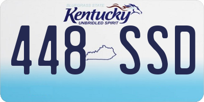 KY license plate 448SSD