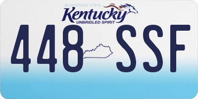 KY license plate 448SSF