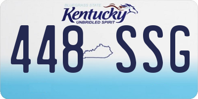 KY license plate 448SSG