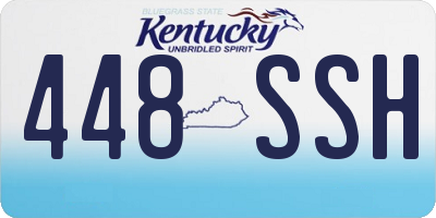 KY license plate 448SSH