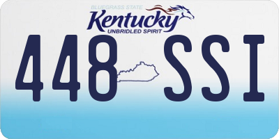 KY license plate 448SSI