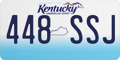 KY license plate 448SSJ