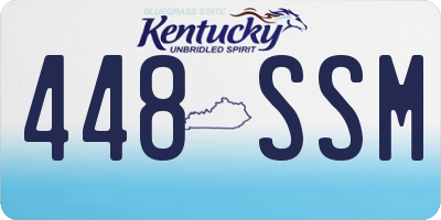 KY license plate 448SSM
