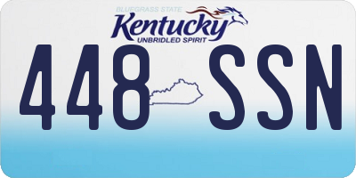 KY license plate 448SSN
