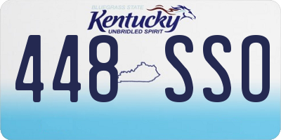 KY license plate 448SSO