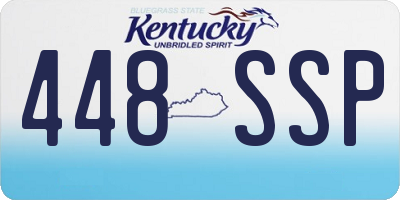 KY license plate 448SSP