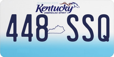 KY license plate 448SSQ