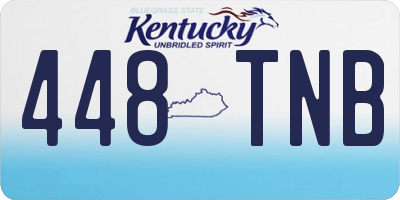 KY license plate 448TNB