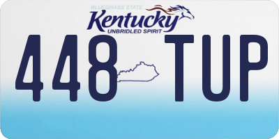 KY license plate 448TUP