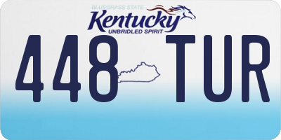 KY license plate 448TUR