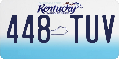 KY license plate 448TUV