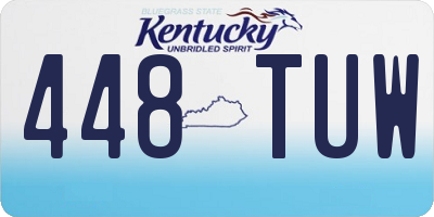 KY license plate 448TUW