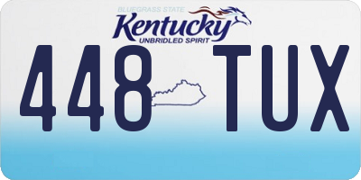 KY license plate 448TUX