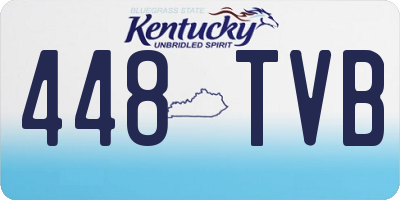 KY license plate 448TVB
