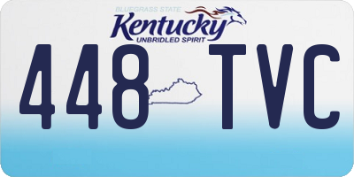 KY license plate 448TVC