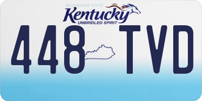 KY license plate 448TVD