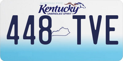 KY license plate 448TVE