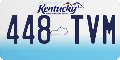 KY license plate 448TVM