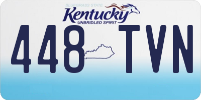 KY license plate 448TVN