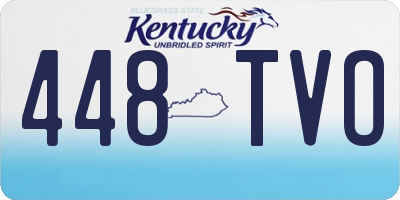 KY license plate 448TVO