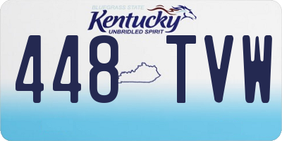 KY license plate 448TVW
