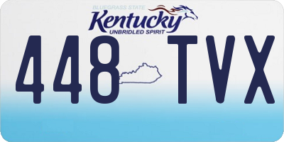 KY license plate 448TVX