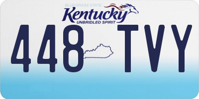 KY license plate 448TVY