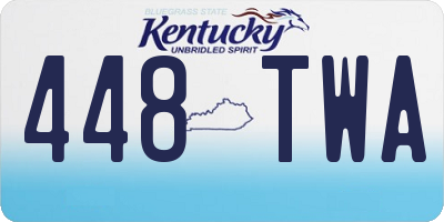 KY license plate 448TWA
