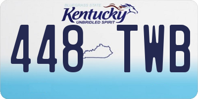 KY license plate 448TWB