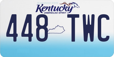 KY license plate 448TWC