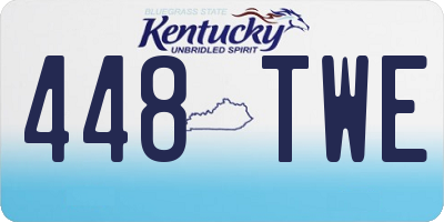 KY license plate 448TWE