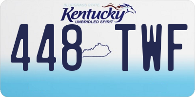 KY license plate 448TWF