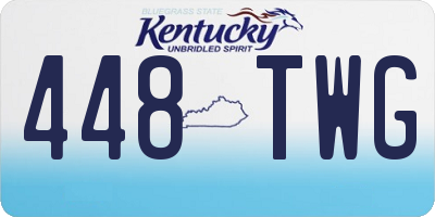 KY license plate 448TWG