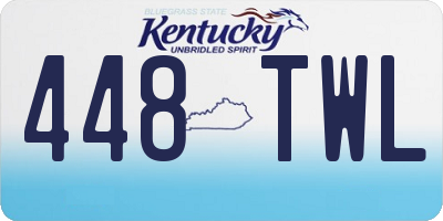 KY license plate 448TWL