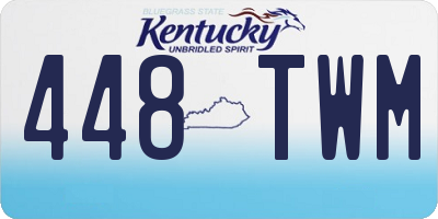 KY license plate 448TWM
