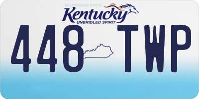 KY license plate 448TWP