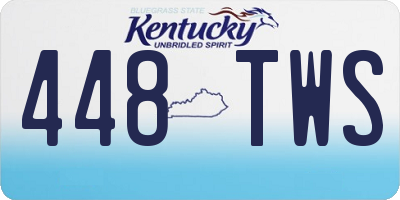 KY license plate 448TWS