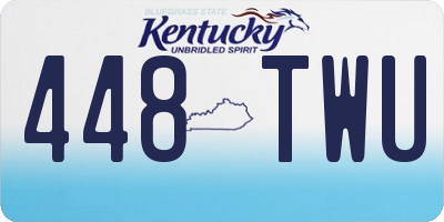 KY license plate 448TWU