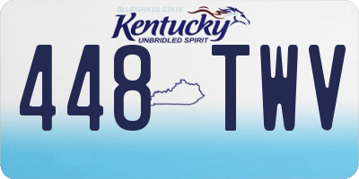 KY license plate 448TWV