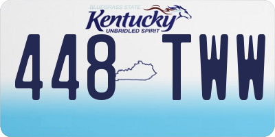KY license plate 448TWW