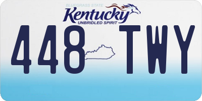 KY license plate 448TWY