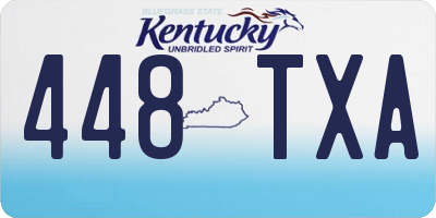 KY license plate 448TXA